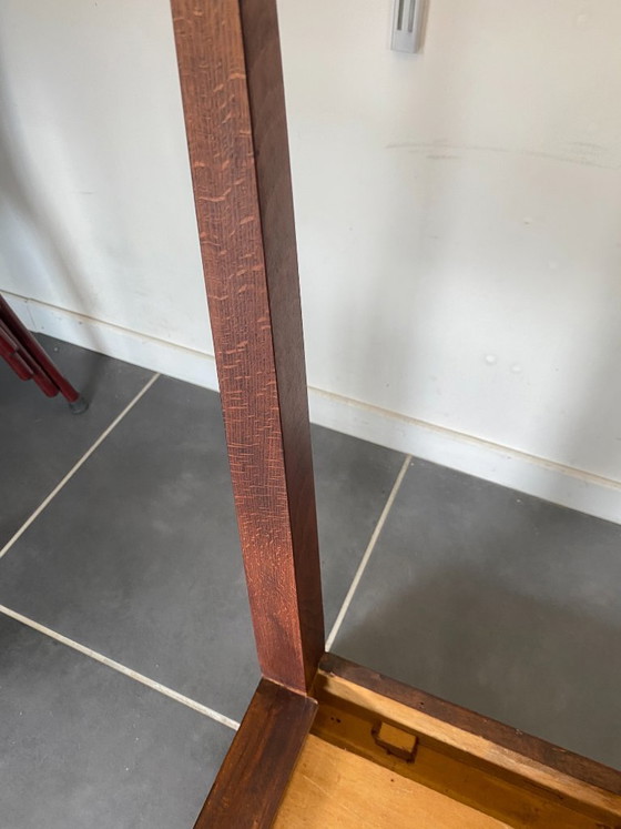 Image 1 of Vintage 1950s rosewood veneer side table/desk with one drawer