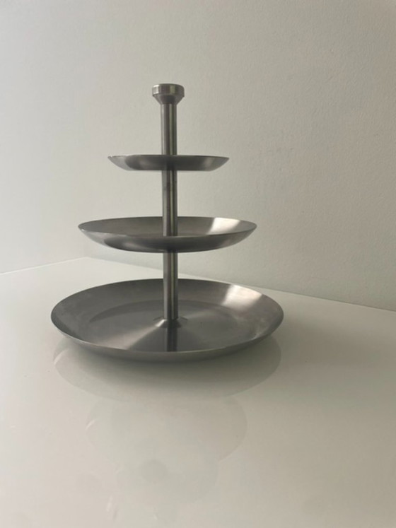 Image 1 of Minimalist stainless steel tiered stand – modern design