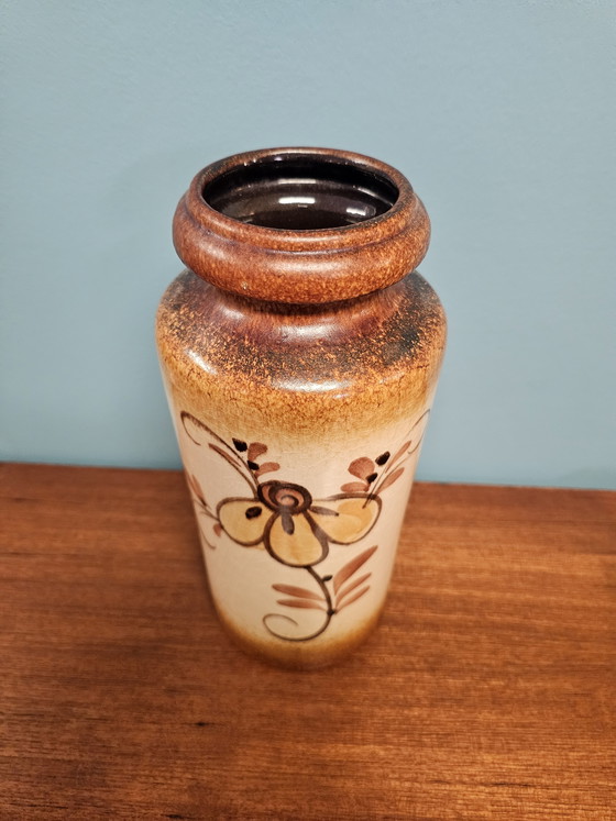 Image 1 of Vaso vintage marrone della Germania dell'Ovest