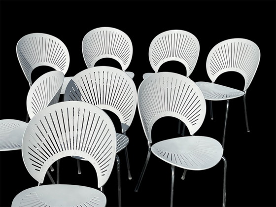 Image 1 of Set Van 8 Nanna Ditzel Stoelen “Trinidad” Voor Fredericia, Denemarken