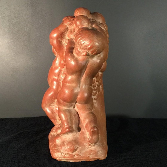 Joseph Witterwulghe, Sculptures Art Déco Abondance & Putti, 1925, Terre Cuite – Art Deco (photo 4 of 18)