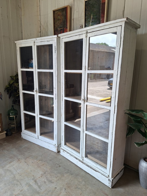 Rural display case, sideboard with beautiful bayonet closure dim. 120x42cm and 230cm high