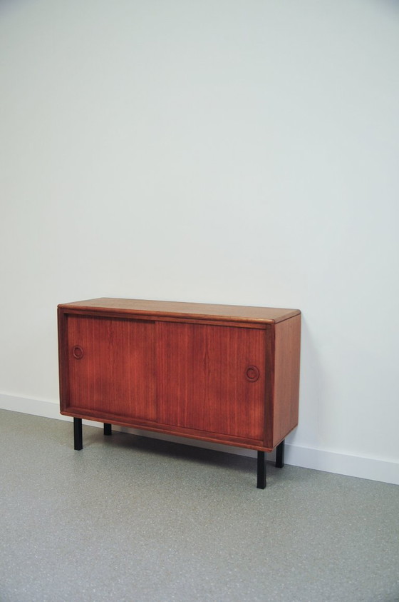 Mobile vintage in teak con ante scorrevoli – Mobili contenitori, Metal, Wood (photo 5 of 8)