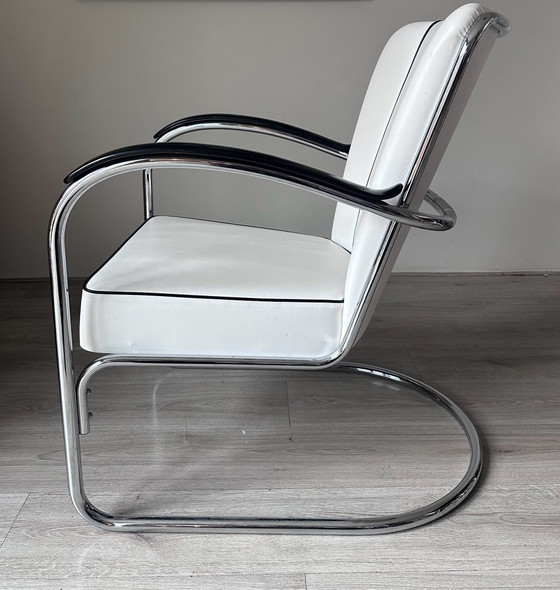 Sillón de diseño Gispen 412, Sillones, Cromo, Cuero, Negro (foto 4 de 6)