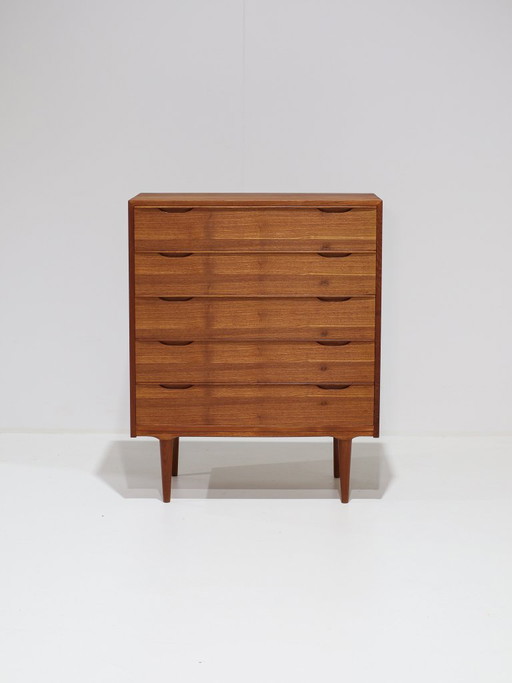 Tallboy Teak Dänische 1960er Vintage Kommode – ladekasten, Wood