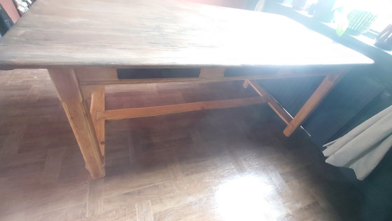 Image 1 of Table de salle à manger industrielle vintage