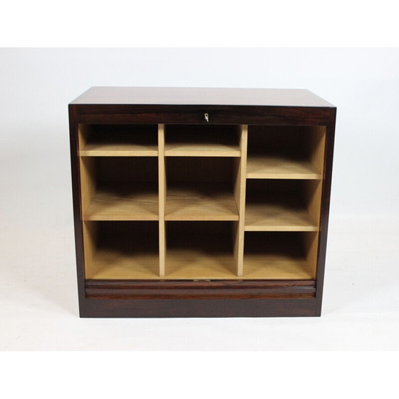 Image 1 of Vintage Cabinet with pull-up door in rosewood danish 1960s 