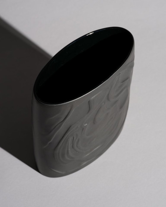 Image 1 of Rosenthal Porcelain Vase Duo Farideh Lashai & Werner Schreib Matte Black & White