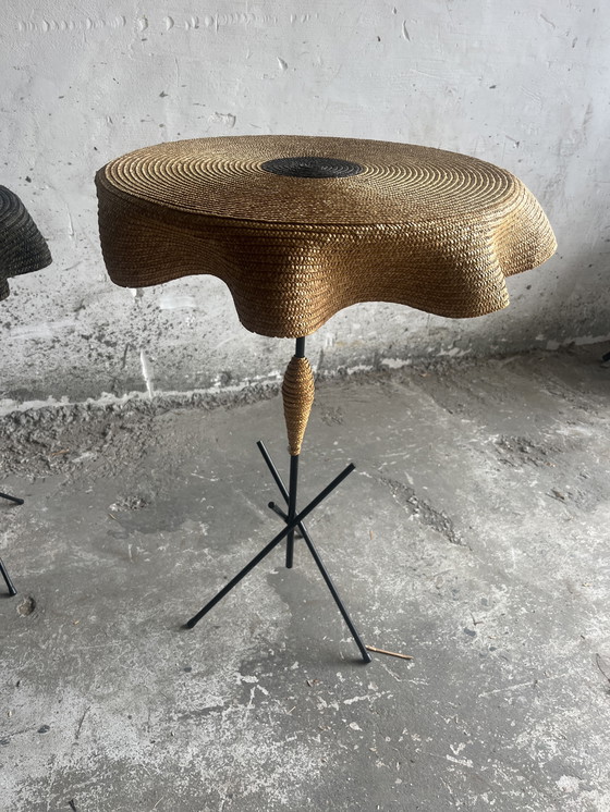 Image 1 of Satz von 2 Tischen aus italienischem Raffiabast