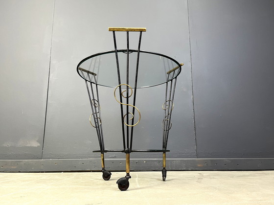 Image 1 of Mid century two tier italian trolley, 1950s