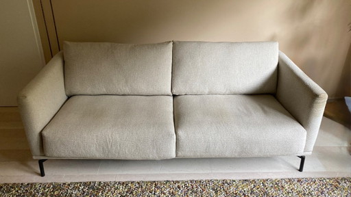 2,5-Sitzer Sofa, beiger Textil