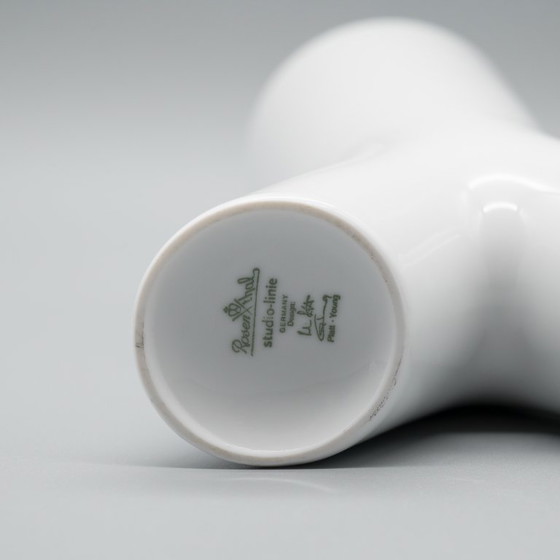 Image 1 of Rosenthal Studio Linie White Glossy Porcelain SPIRIT Vase Duo by Platt & Young