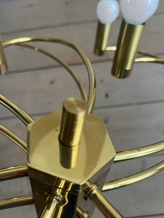 Image 1 of Gold metal Sputnik ceiling lamp by Cosack Leuchten