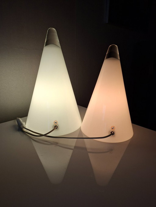 ILU di Vetro Teepee Lamp cone lamp glass 35 cm and 30 cm. for sale together