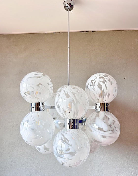 Image 1 of Lampadario vintage di grandi dimensioni Mazegga