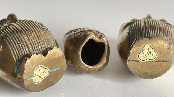 Image 1 of Famille HIBOUX Laiton et Bronze VINTAGE