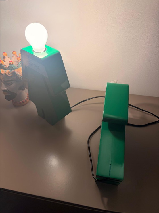 🟢 Coppia Lampade Design PANTONE "Adamo ed Eva" – Verde Iconico – Lampade da lettura, Legno (photo 12 of 13)