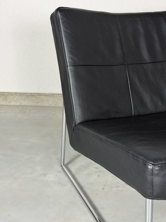 Harvink Hebbes Armchair - black leather, Chrome, Modern (photo 8 of 9)