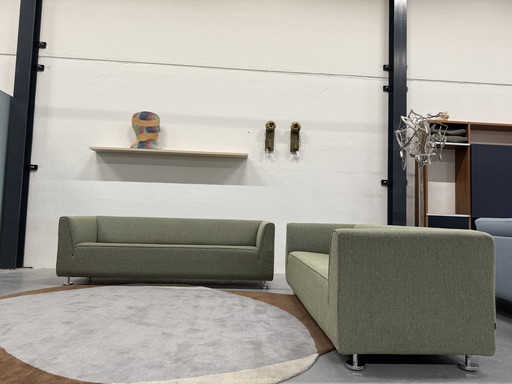2 Gelderland 4800 Sofagarnitur 2,5 & 3-Sitzer Brema Fabric Eucalyptus 192