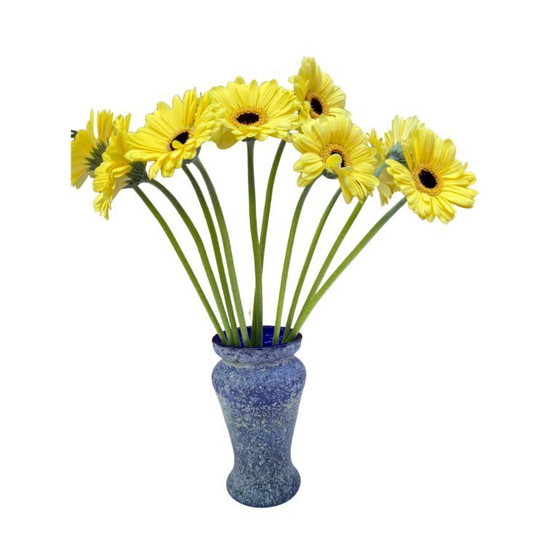 Image 1 of Vaso vintage in vetro di studio - Blu cobalto - 1960-1970 circa - Stile Murano - 975 g