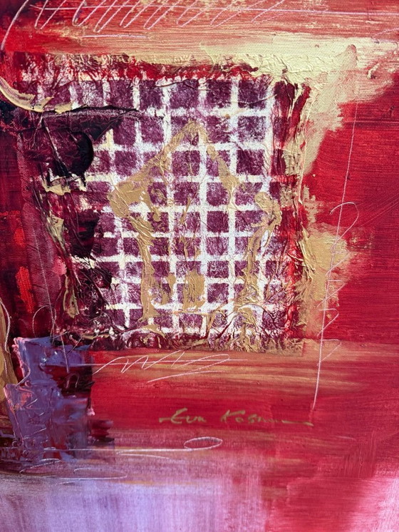 Image 1 of Oil canvas "Flames" 145x145cm