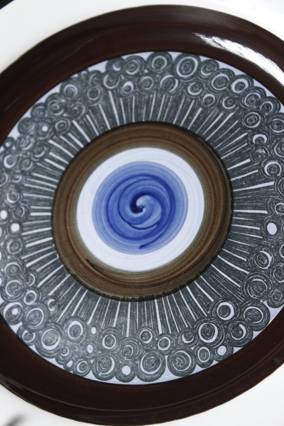 Image 1 of 5 „Amanda“-Teller, entworfen von Christina Campbell für Rörstrand, Schweden, 1970er Jahre