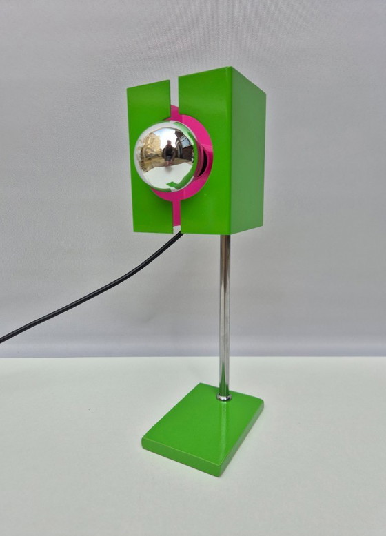 Image 1 of Cubos de la era espacial: lámpara de mesa y lámpara colgante - década de 1980