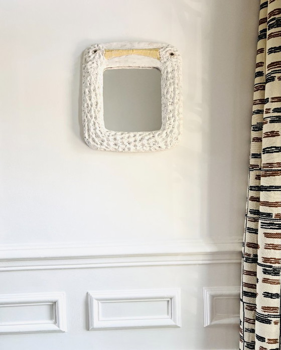 Image 1 of Contemporary French ceramic mirror – Stork by Renzo Maar