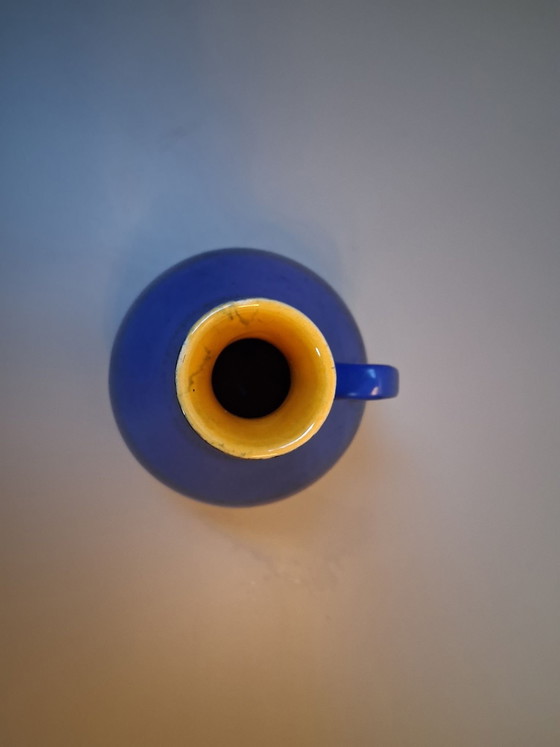 Vintage mid-century vase Bay Keramik West-Germany 1950/60, Ceramic, Yellow (photo 5 of 6)