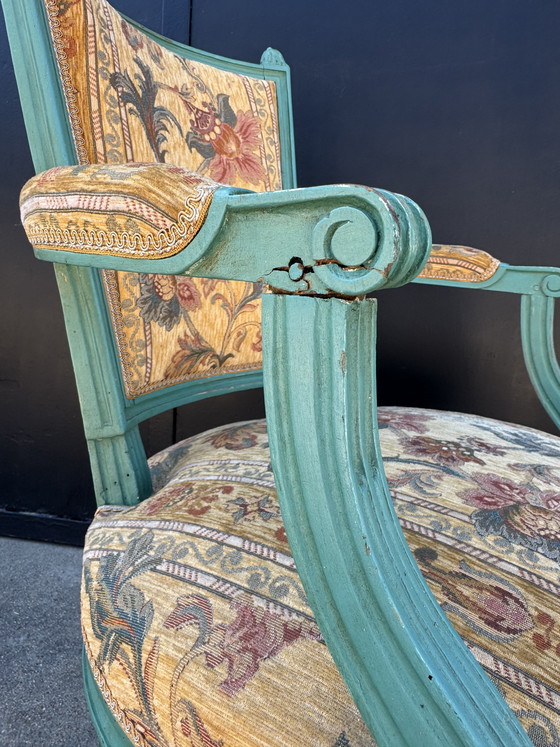 Image 1 of Sillón cabriolet Luis XVI, siglo XVIII.