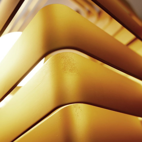 Image 1 of Paar vergoldete Aluminium-Wandleuchten von Jules Wabbes - 2 Paare verfügbar (2)