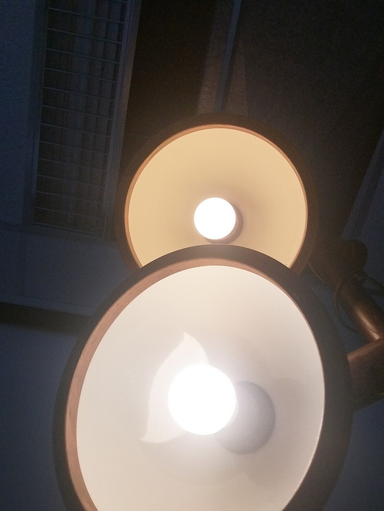 Image 1 of 1 x Steïnhauer Dubbele Houten Vloerlamp años 70