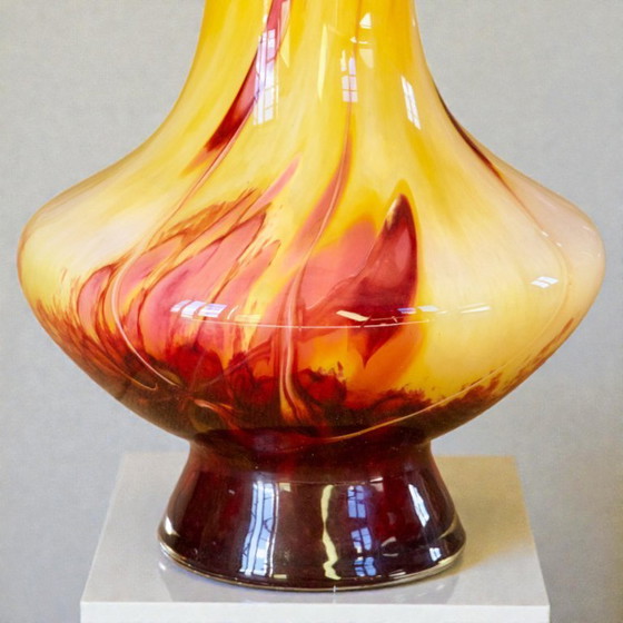 Image 1 of Murano vase in flame-blown opaline glass, 1960