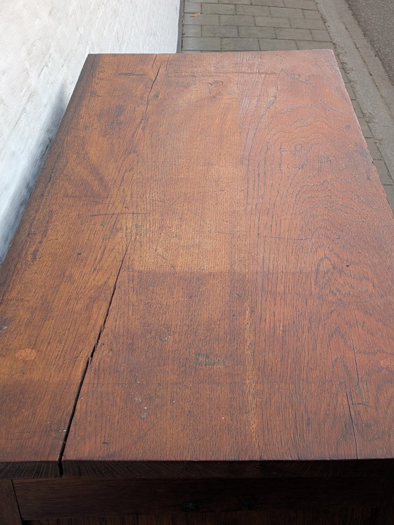 Image 1 of Mobile antico francese in rovere con doppia anta a serrandina - Armadio per archivio notarile (circa 1920)