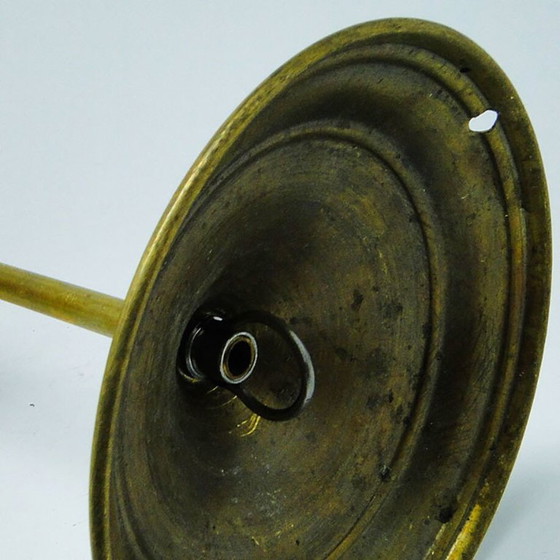 Mid-Century Pendant Lamp in Brass and Glass, 1950s (photo 7 of 7)