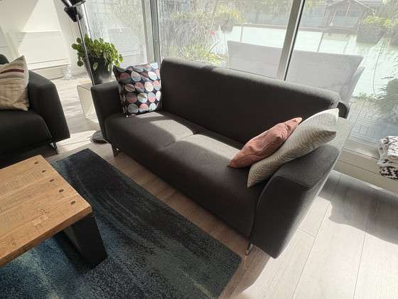 Image 1 of Anthrazitfarbenes Sofaset von Montèl