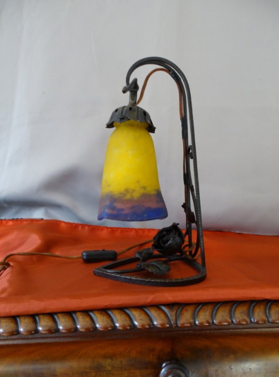 Muller Frères Table Lamp (only pick up) – Glass, Iron (photo 2 of 10)