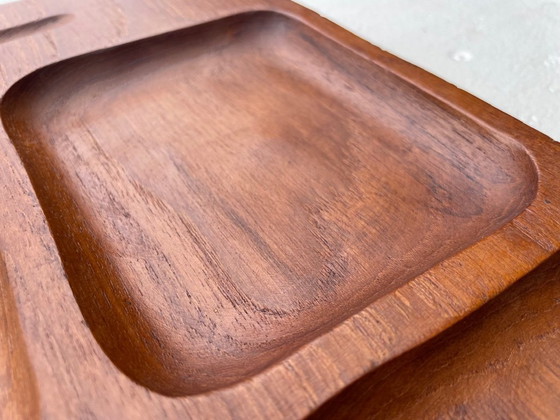 Image 1 of Bandeja para servir de teca, mediados de siglo, década de 1960