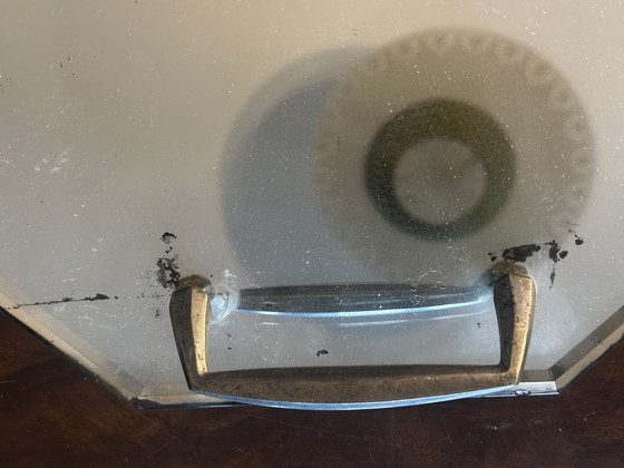 Image 1 of Art Deco Tablett mit abgeschrägtem Spiegel, ca. 1920–1930