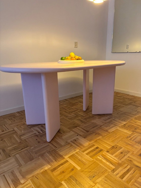 Image 1 of Oval round table wood Gustaf Westman Style