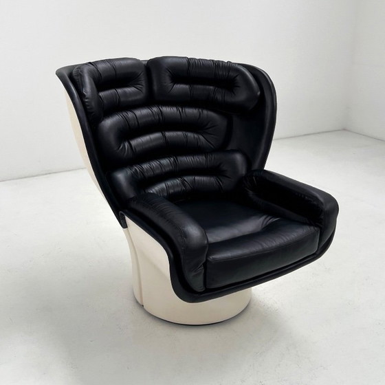 Image 1 of Black & White Elda Lounge Chair by Joe Colombo for Comfort, 1960s