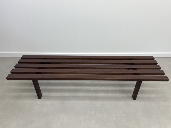 Image 1 of Panca vintage in legno massello con doghe