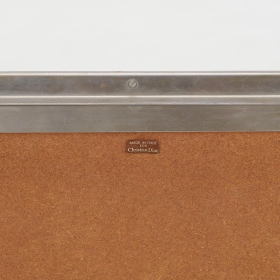 Image 1 of Christian Dior folding games table in steel and velvet 1970