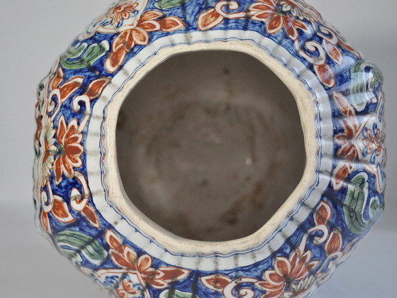 Image 1 of Covered polychrome Delftware pot - SANSON 18th century (ref 2861) - 19th century