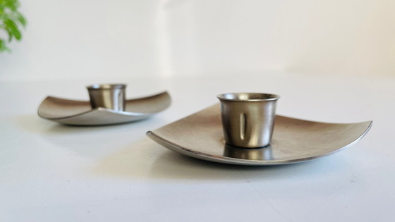 Image 1 of BOUGEOIRS Géométriques Métal Brossé VINTAGE