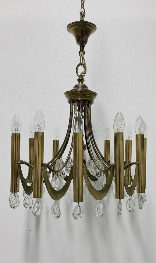 Lustre néoclassique de Gaetano Sciolari, années 1960