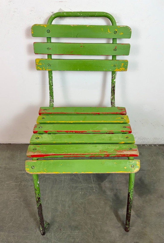 Image 1 of Vintage groene industriële stoel, jaren 60