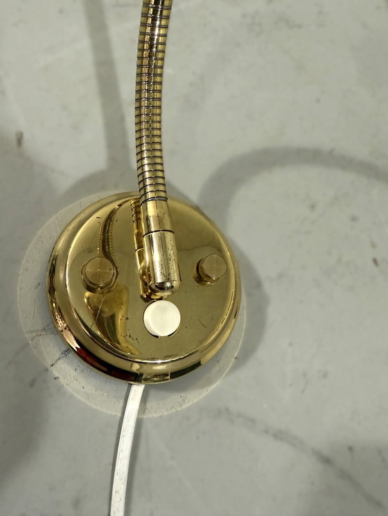 Image 1 of Lampade da parete flessibili in ottone, lampade da comodino, anni '60