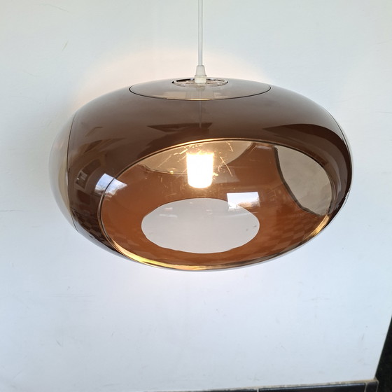 Image 1 of Massive Bug Eye brown vintage space age lamp