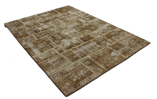 Tapis persan original noué à la main Vintage Patchwork Art Modern 240 X 170 cm Top condition